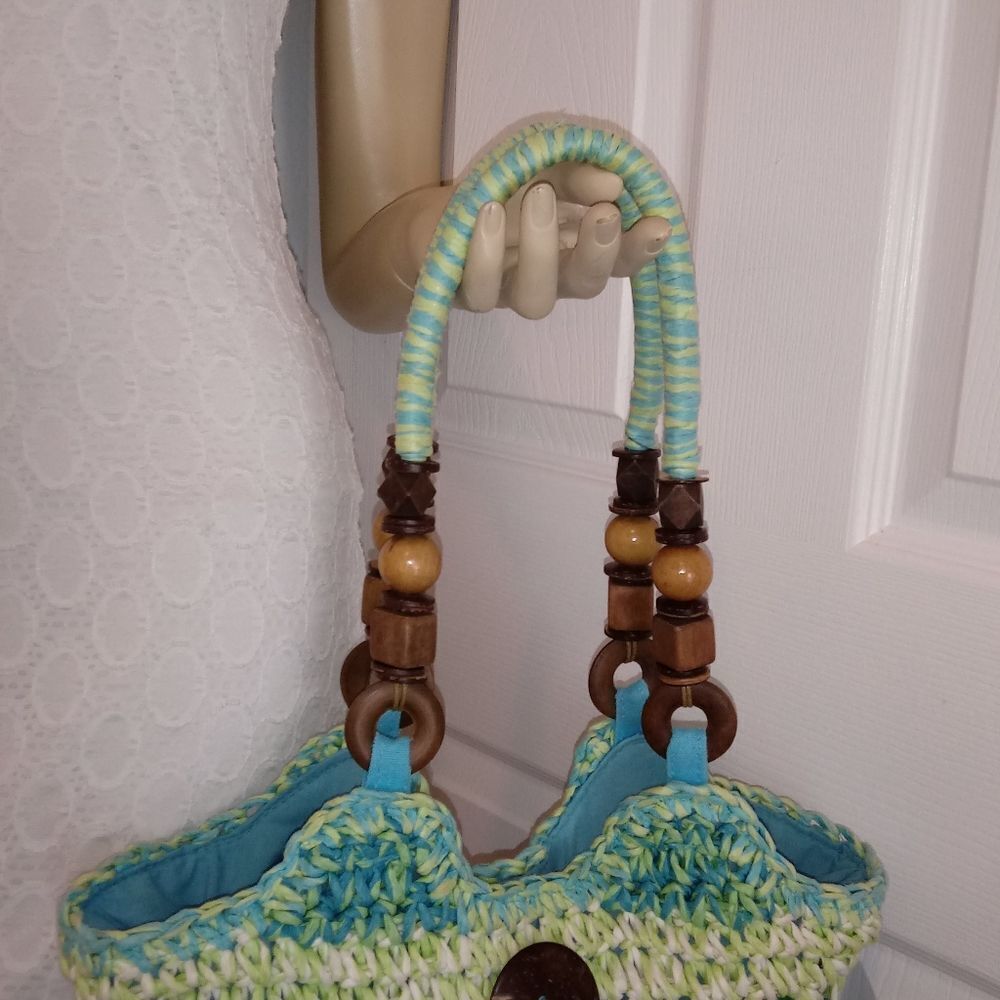 Cappelli Straworld Straw&Wood Bead Bag - Picture 2 of 6